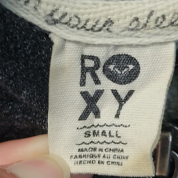 Roxy Zip up hoodie size small gray pink - Picture 5 of 9